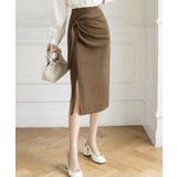 フロントタックスカートオフィスきれいめ レディース膝下スカート美脚脚長 ハイウエ… | SUNSHINE CLOSET | 詳細画像2 