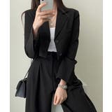 クロップドジャケット スーツワイドパンツ 春秋セットアップ | SUNSHINE CLOSET | 詳細画像1