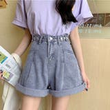 ロールアップ デニムショートパンツ 美脚 | SUNSHINE CLOSET | 詳細画像1 
