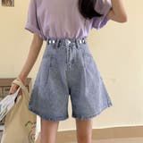 ロールアップ デニムショートパンツ 美脚 | SUNSHINE CLOSET | 詳細画像12 