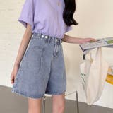 ロールアップ デニムショートパンツ 美脚 | SUNSHINE CLOSET | 詳細画像13 