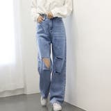 ダメージ デニムパンツ ハイウエスト美脚 | SUNSHINE CLOSET | 詳細画像4 