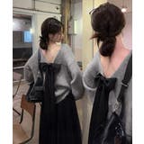 バックオープンリボンニットトップス韓国風 | SUNSHINE CLOSET | 詳細画像15 