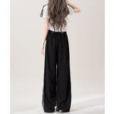 レースフリル付きラインパンツきれいめ レディース薄手カジュアルパンツおしゃれ ハ… | SUNSHINE CLOSET | 詳細画像4 