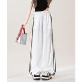レースフリル付きラインパンツきれいめ レディース薄手カジュアルパンツおしゃれ ハ… | SUNSHINE CLOSET | 詳細画像5 