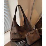 花柄カットスエード調トートバッグポーチ付 | SUNSHINE CLOSET | 詳細画像14 