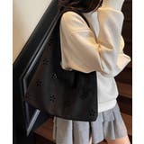 花柄カットスエード調トートバッグポーチ付 | SUNSHINE CLOSET | 詳細画像5 