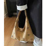 花柄カットスエード調トートバッグポーチ付 | SUNSHINE CLOSET | 詳細画像7 