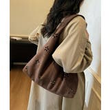 花柄カットスエード調トートバッグポーチ付 | SUNSHINE CLOSET | 詳細画像8 