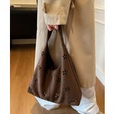 花柄カットスエード調トートバッグポーチ付 | SUNSHINE CLOSET | 詳細画像9 
