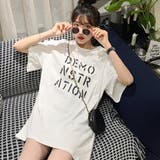 ロング ロゴtシャツ レディース 半袖 | ANGELCLOSET | 詳細画像6