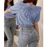 フリルブラウス シャーリングブラウス半袖 | ANGELCLOSET | 詳細画像9