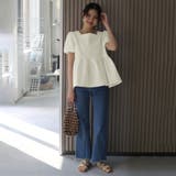 ペプラムブラウス スクエアネックトップス | ANGELCLOSET | 詳細画像10