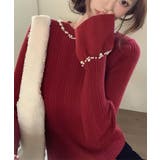 パール付きニットトップス フレアスリーブ | SUNSHINE CLOSET | 詳細画像15 