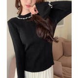 パール付きニットトップス フレアスリーブ | SUNSHINE CLOSET | 詳細画像7 