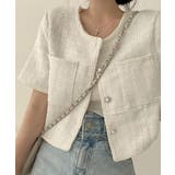 ツイード風ジャケットノーカラージャケット | SUNSHINE CLOSET | 詳細画像5