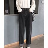 ストレートデニムパンツ ウエスト調整可能 | ANGELCLOSET | 詳細画像1