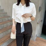 ネクタイブラウス レディース ブラウス夏 | ANGELCLOSET | 詳細画像9
