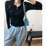 リブニットトップスレディースジップアップ | SUNSHINE CLOSET | 詳細画像13 
