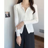 リブニットトップスレディースジップアップ | SUNSHINE CLOSET | 詳細画像5 