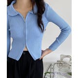 リブニットトップスレディースジップアップ | SUNSHINE CLOSET | 詳細画像9 