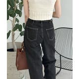 ハイウエストデニムパンツ ウエストボタン | SUNSHINE CLOSET | 詳細画像4 