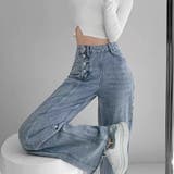 デニムストレートパンツ ハイウエスト韓国 | SUNSHINE CLOSET | 詳細画像6 