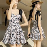 レディースワンピース水着 体型カバー花柄 | SUNSHINE CLOSET | 詳細画像6