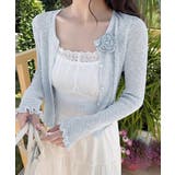 サマーニットカーディガン 花モチーフ付き | SUNSHINE CLOSET | 詳細画像1 