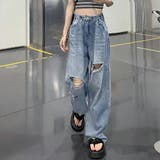 ダメージジーンズ レディースデニムパンツ | ANGELCLOSET | 詳細画像1