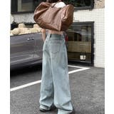 タックワイドデニムパンツレディース韓国風 | SUNSHINE CLOSET | 詳細画像3 