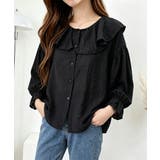 前後2WAYきれいめシアートップスおしゃれ 韓国風フリルブラウスレディース長袖と… | SUNSHINE CLOSET | 詳細画像13