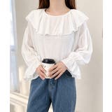 前後2WAYきれいめシアートップスおしゃれ 韓国風フリルブラウスレディース長袖と… | SUNSHINE CLOSET | 詳細画像28
