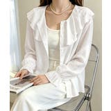 前後2WAYきれいめシアートップスおしゃれ 韓国風フリルブラウスレディース長袖と… | SUNSHINE CLOSET | 詳細画像3