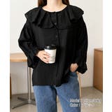 前後2WAYきれいめシアートップスおしゃれ 韓国風フリルブラウスレディース長袖と… | SUNSHINE CLOSET | 詳細画像30