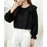 前後2WAYきれいめシアートップスおしゃれ 韓国風フリルブラウスレディース長袖と… | SUNSHINE CLOSET | 詳細画像9