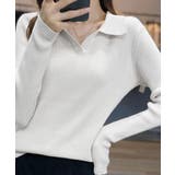 ポロニットトップス秋新作リブニット韓国風 | SUNSHINE CLOSET | 詳細画像10 