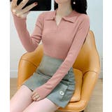 ポロニットトップス秋新作リブニット韓国風 | SUNSHINE CLOSET | 詳細画像16 