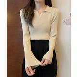 ポロニットトップス秋新作リブニット韓国風 | SUNSHINE CLOSET | 詳細画像2 