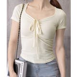 ペンタゴンネックtシャツ半袖 レディース ドロストトップス | SUNSHINE CLOSET | 詳細画像15 