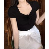 ペンタゴンネックtシャツ半袖 レディース ドロストトップス | SUNSHINE CLOSET | 詳細画像8 