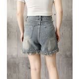 クラッシュデニムレディース ウォッシュ加工ジーンズ ハイウエスト | SUNSHINE CLOSET | 詳細画像15