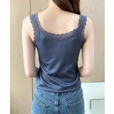 大人可愛いサテン調キャミ きれいめインナートップス Vネックタンクトップ上品レイ… | SUNSHINE CLOSET | 詳細画像5 