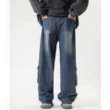 デニムカーゴパンツ 韓国風ワイドジーンズ | SUNSHINE CLOSET | 詳細画像12 