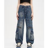 デニムカーゴパンツ 韓国風ワイドジーンズ | SUNSHINE CLOSET | 詳細画像6 