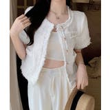 半袖ツイード風ジャケット レディース夏服 | SUNSHINE CLOSET | 詳細画像1