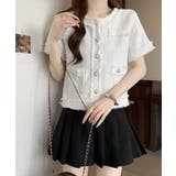 半袖ツイード風ジャケット レディース夏服 | SUNSHINE CLOSET | 詳細画像7