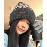 フェアアイル柄ニット帽防寒ニットキャップ | SUNSHINE CLOSET | 詳細画像1