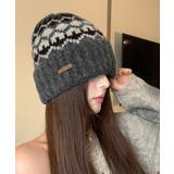 フェアアイル柄ニット帽防寒ニットキャップ | SUNSHINE CLOSET | 詳細画像3