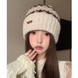 フェアアイル柄ニット帽防寒ニットキャップ | SUNSHINE CLOSET | 詳細画像4